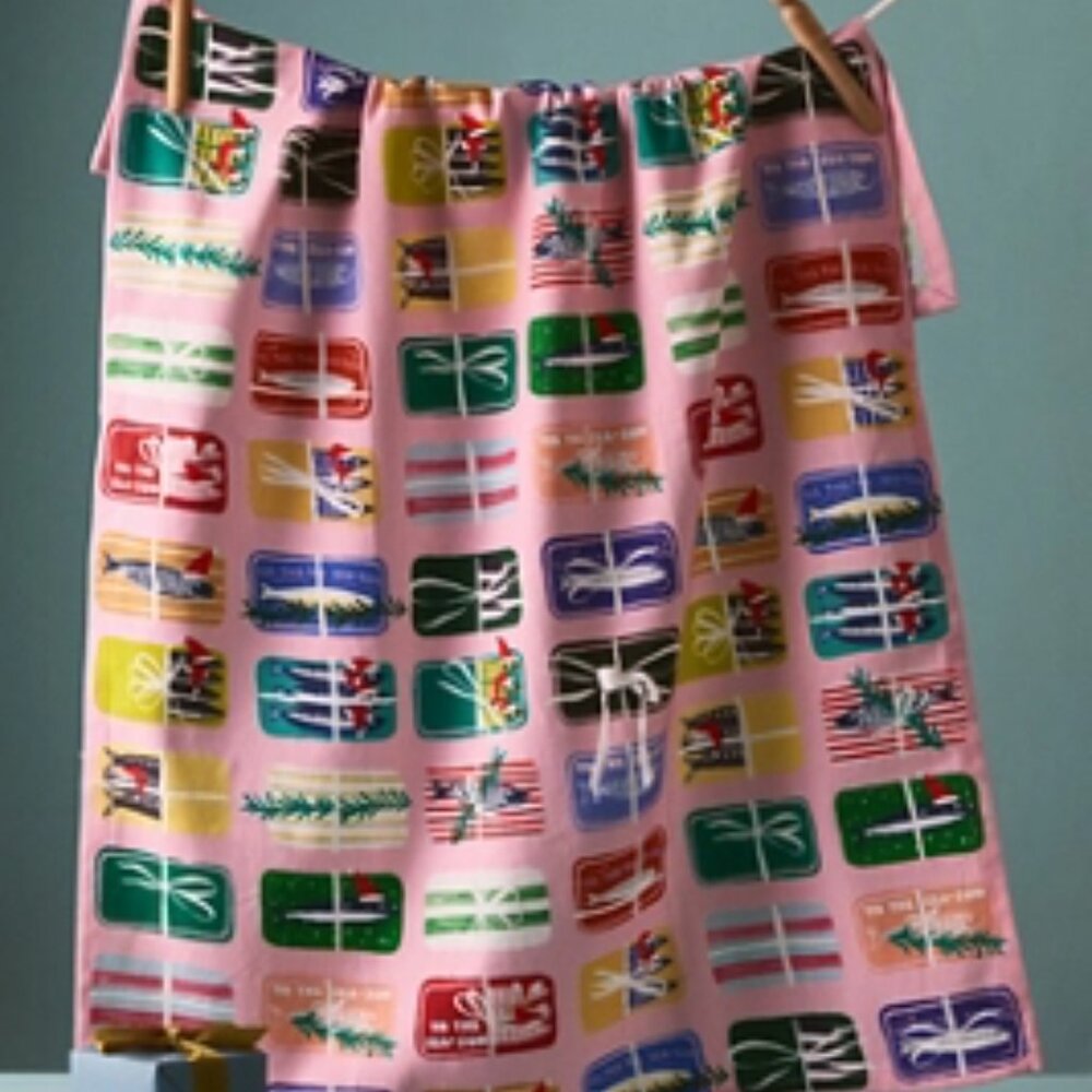 Anthropologie Sardine Can Kitchen Tea Towel NWT - Picture 2 of 2